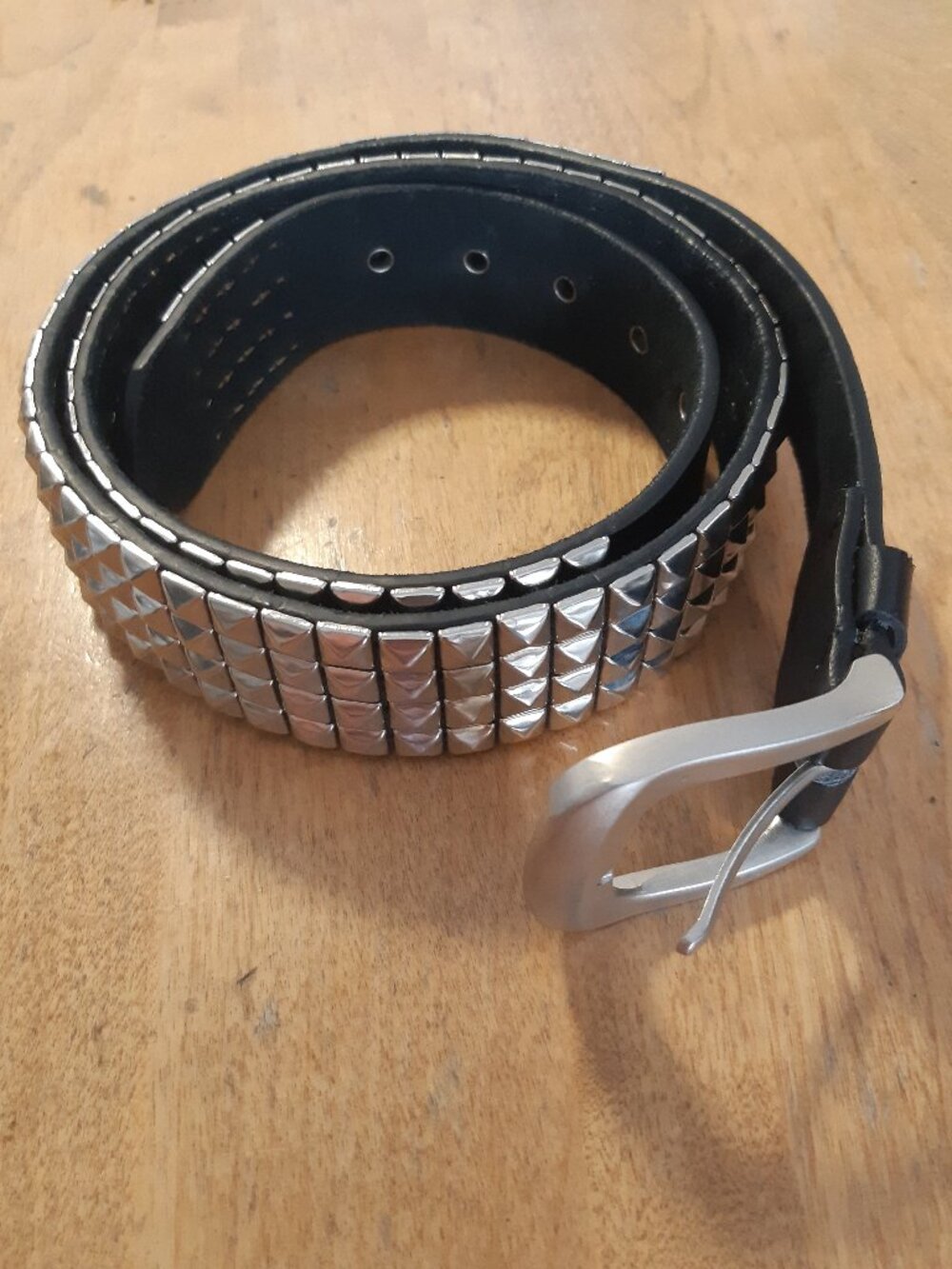 Authentic Belt 100% Real Leather Punk Belt 45 In